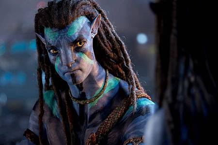 Sam Worthington als Jake Sully in einer Szene des Films «Avatar 2: The Way Of Water» .