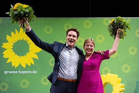 Die beiden Fraktionsvorsitzenden im bayerischen Landtag, Ludwig Hartmann und Katharina Schulze, führen die Grünen auch in die Wahl im kommenden Jahr.