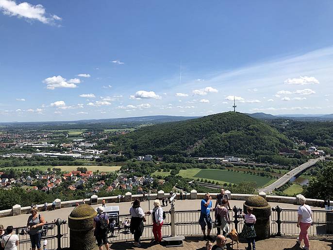 Ausblick vom Kaiser Wilhelm-Denkmal in der Ferienregion Teutoburger Wald