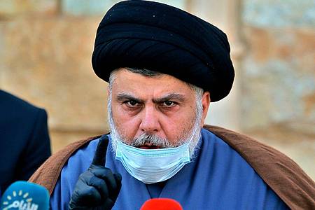 Der einflussreiche schiitische Geistliche Muktada al-Sadr im Februar 2021.
