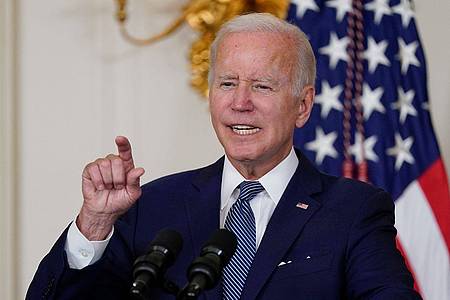 US-Präsident Joe Biden bei einem Pressestatement im Weißen Haus.