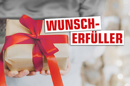 Wunscherfüller Aktionsfoto – Geschenk mit Schleife